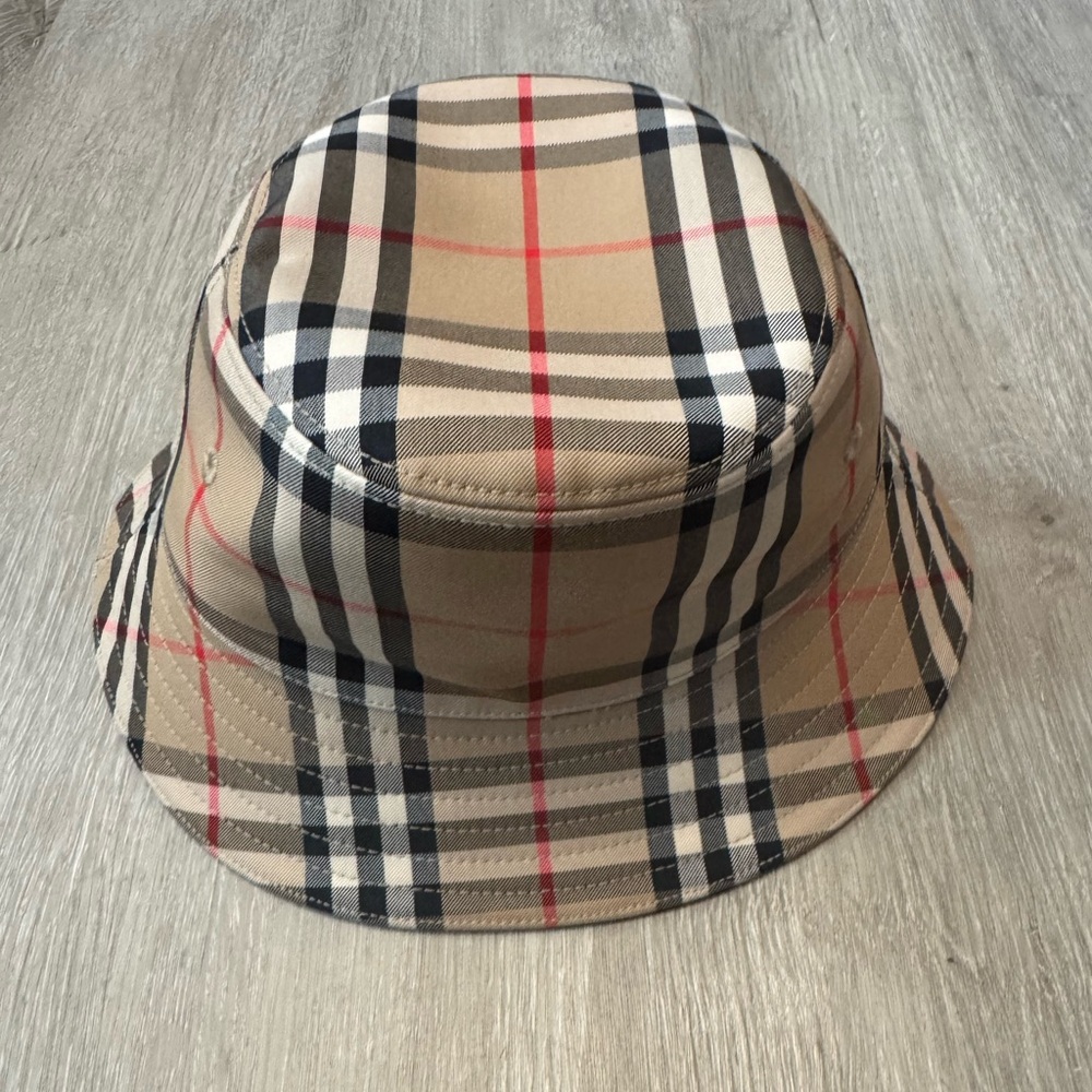 Kids Burberry Checkered Bucket Hat
